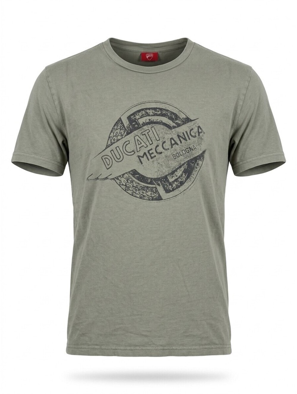 Ducati Meccanica Bologna Graphic T Shirt Mens S Olive Gray Motorcycle Racing Tee